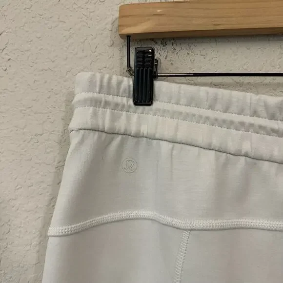 LULULEMON Softstreme Pants Ivory Cropped Relaxed Straight High Rise - Picture 6 of 14